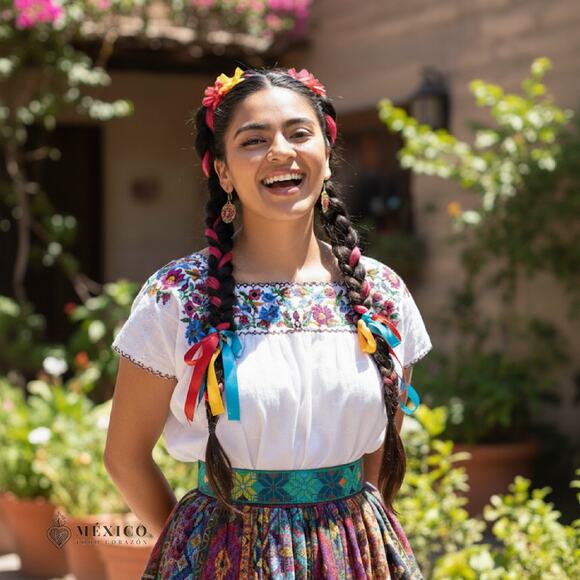 Mexican Folkloric belt day of the dead 5 de Mayo colorfull mexico todo corazon - Picture 2 of 4